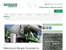 Tablet Screenshot of morganconcrete.com